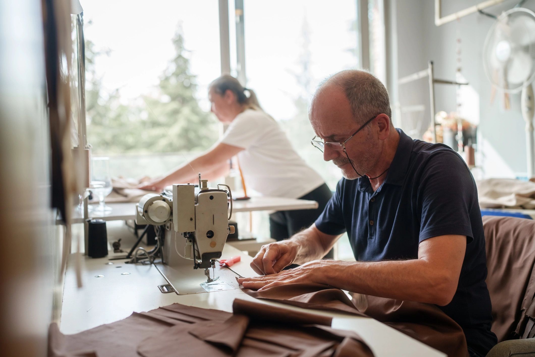 sewing studio workspace