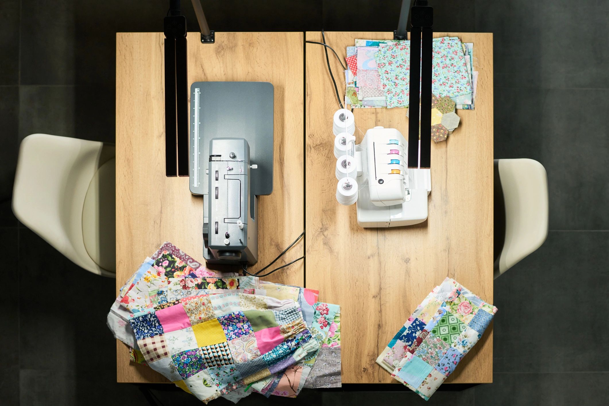quilting sewing studio fabric workspace