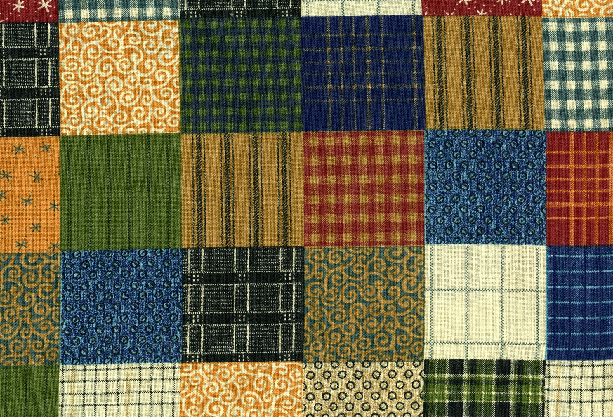 Custom quilt design with vibrant fabrics